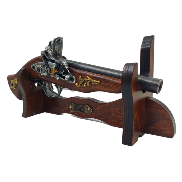 Pistolet Włoski XVII wiek na Stojaku – Replika z Charakterem i Historią