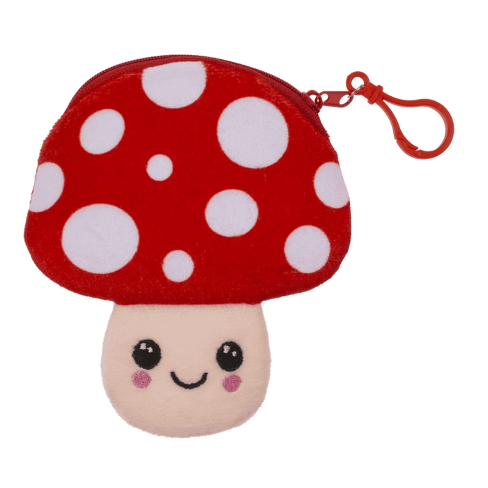 Pluszowa Saszetka Kawaii Muchomorek – Uroczy Schowek na Monety i Drobiazgi