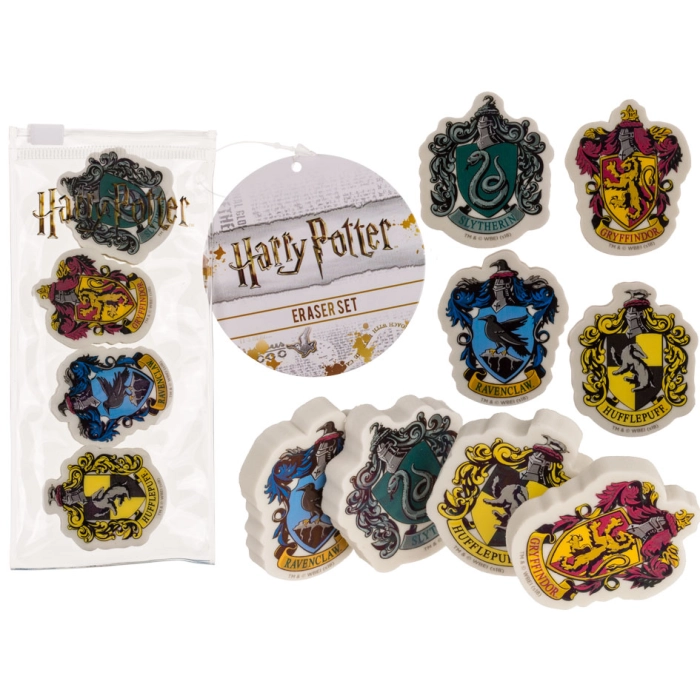 Gumki do ścierania Harry Potter - produkt licencyjny 4 sztuki