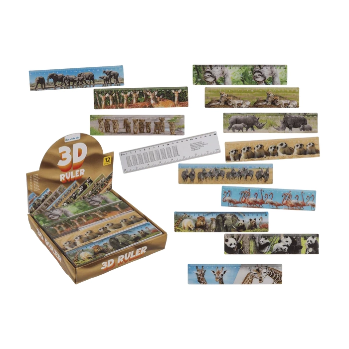 Linijka 3D Wildlife – Motywy Dzikich Zwierząt