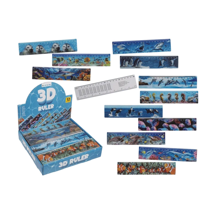 Linijka 3D z Motywami Morskimi z Tabliczką Mnożenia