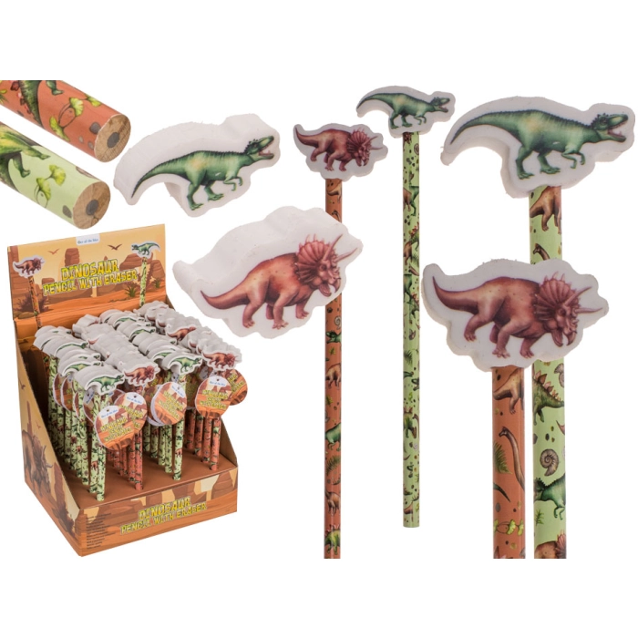 Ołówek z Gumką Dinozaur – Prehistoria w Twoim Piórniku