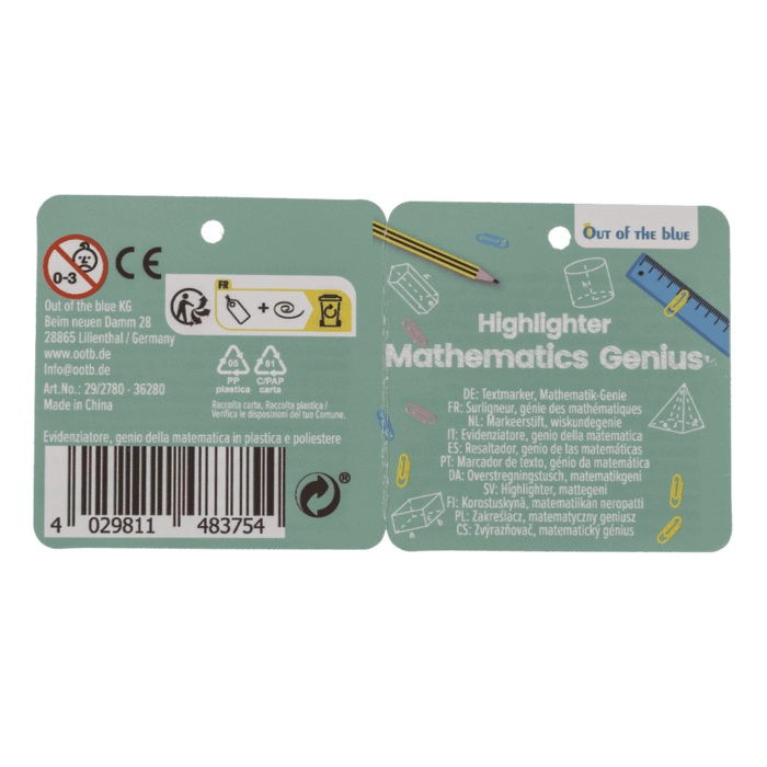 Zakreślacz Matematyczny Geniusz – nauka liczenia w kolorowej formie