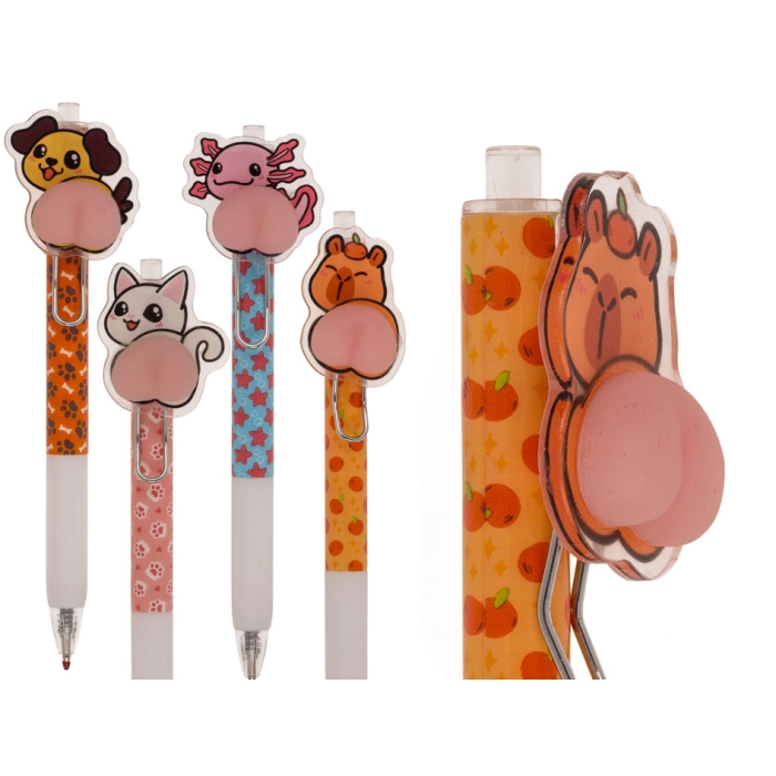 Długopis Pupa – 4 Wzory Zwierzaków | 14 cm | Śmieszny Kawaii Gadżet | Kemis.pl