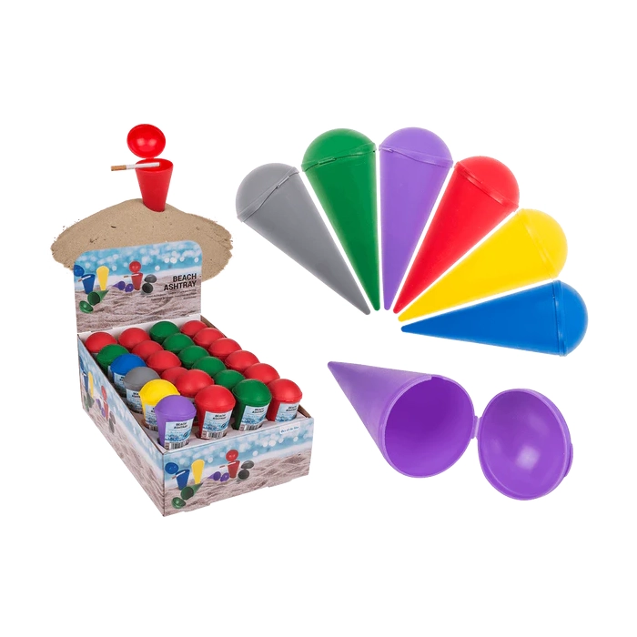 Przenośna Popielniczka Plażowa – Stożkowa z Pokrywką