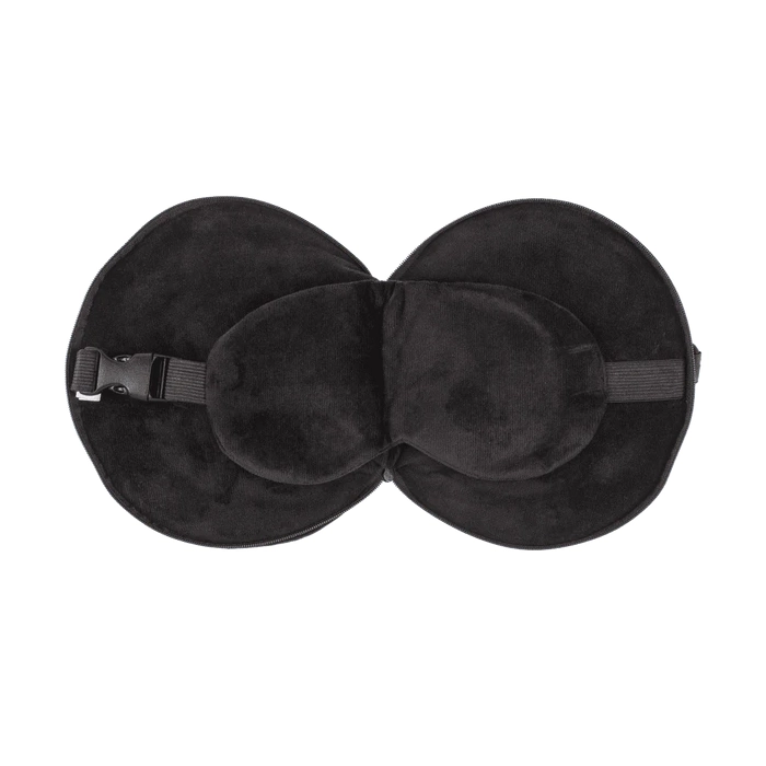 Poduszka Podróżna Pluszowa z Opaską na Oczy