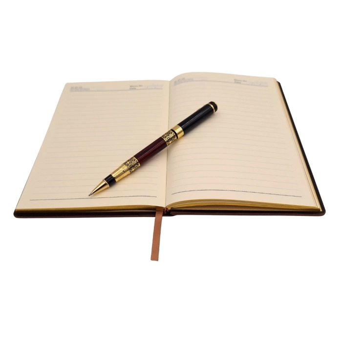 Zestaw prezentowy premium – drewniany notes A5 i elegancki długopis