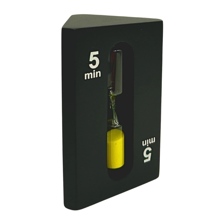 Klepsydra Trójstronna 1–3–5 Minut Czarna – Nowoczesny Timer | Gadżety | Kemis.pl