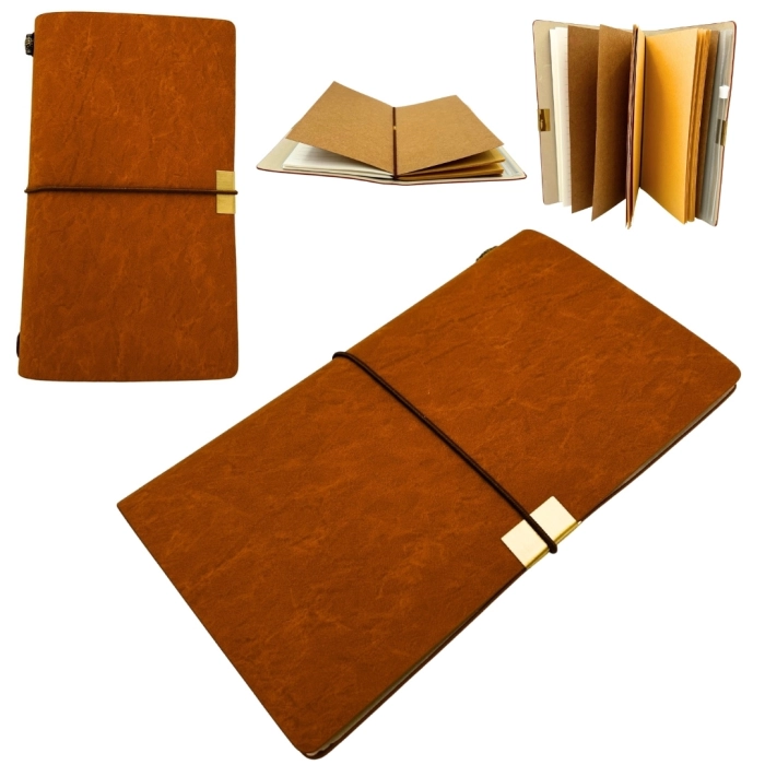 Skórzany Notes Podróżnika – Organizer z Wizytownikiem i Kieszenią