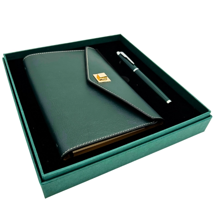 Elegancki Zestaw Prezentowy – Skórzany Notes z Długopisem