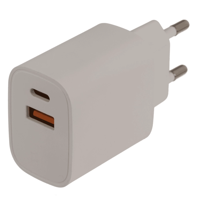 Szybki adapter ładowania USB A + USB C | Hurtownia akcesoriów GSM