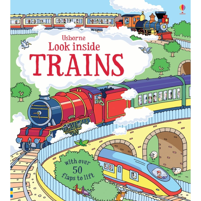 Książka Usborne - Look inside Trains