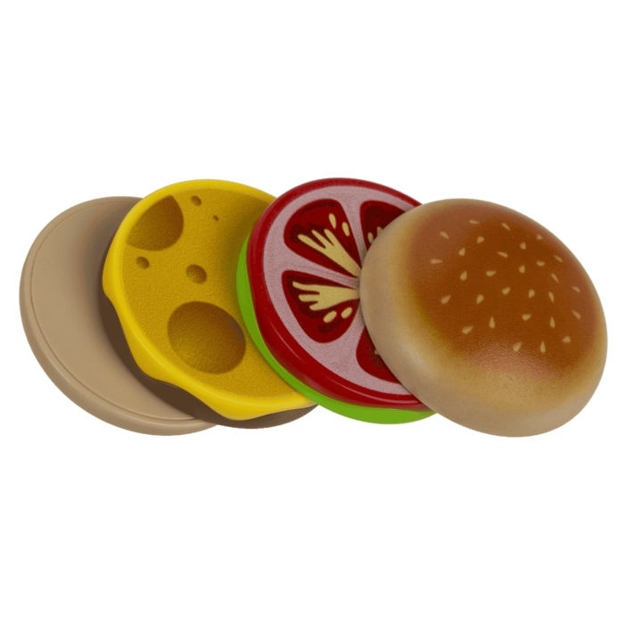 Magnetyczny burger – zestaw 4 magnesów | Hurtownia gadżetów i prezentów