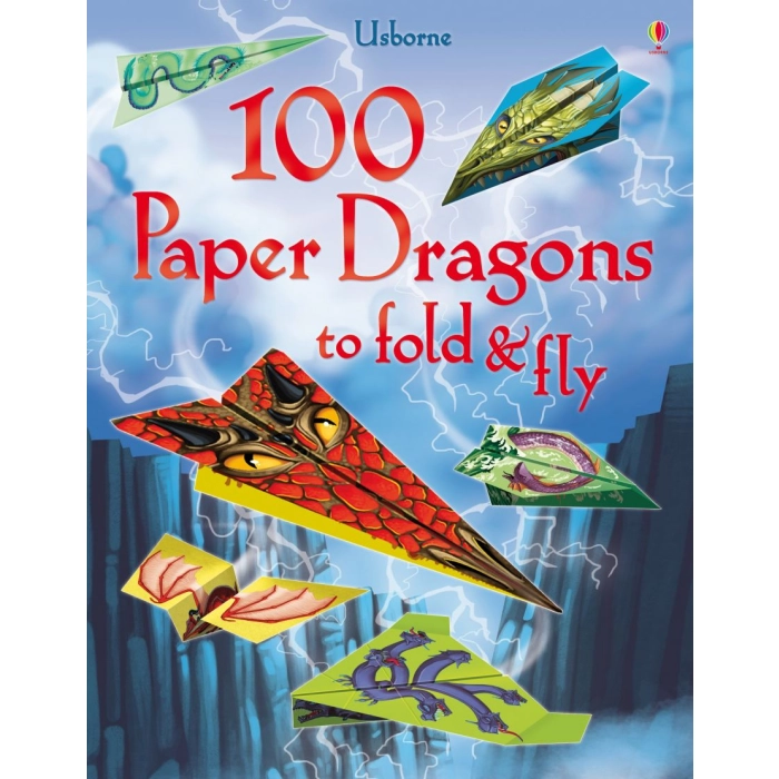 Usborne kniha - 100 papírových draků ke skládání a létání