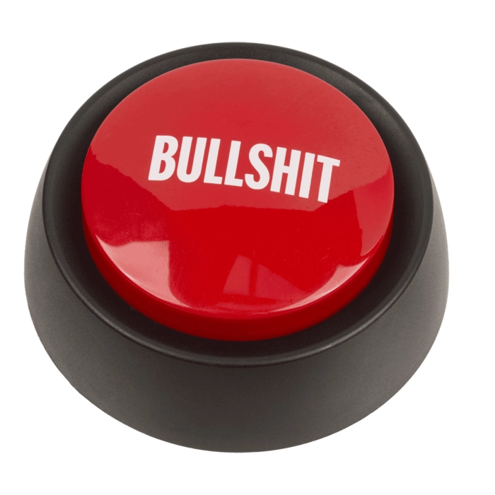 Bullshit Button – Przycisk z 6 dźwiękami | Śmieszne Gadżety | Kemis.pl