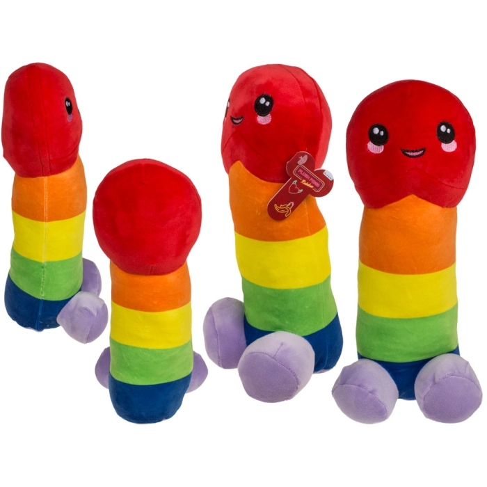 Plush Penis, Rainbow, 30 cm