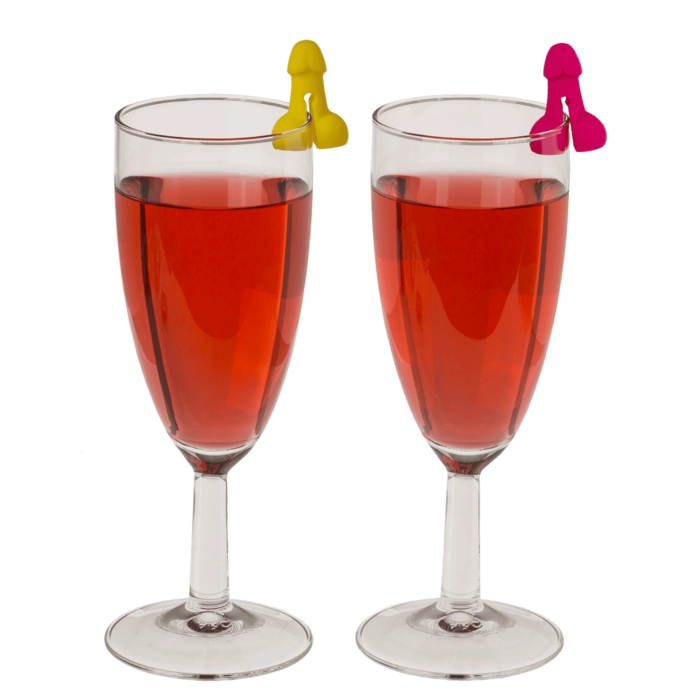 Znaczniki do Kieliszków Penis – Zestaw 6 Silikonowych Markerów | Gadżety Imprezowe dla Dorosłych | Kemis.pl