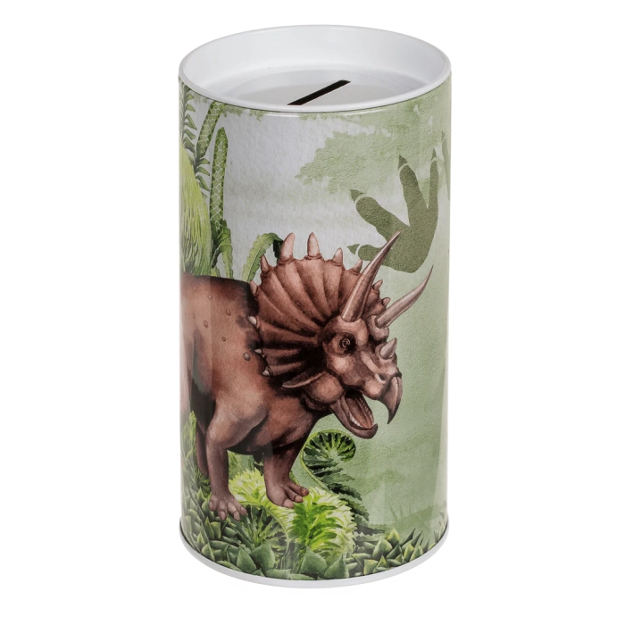 Skarbonka Metalowa Dinozaur – Kolorowa Skarbonka dla Dzieci