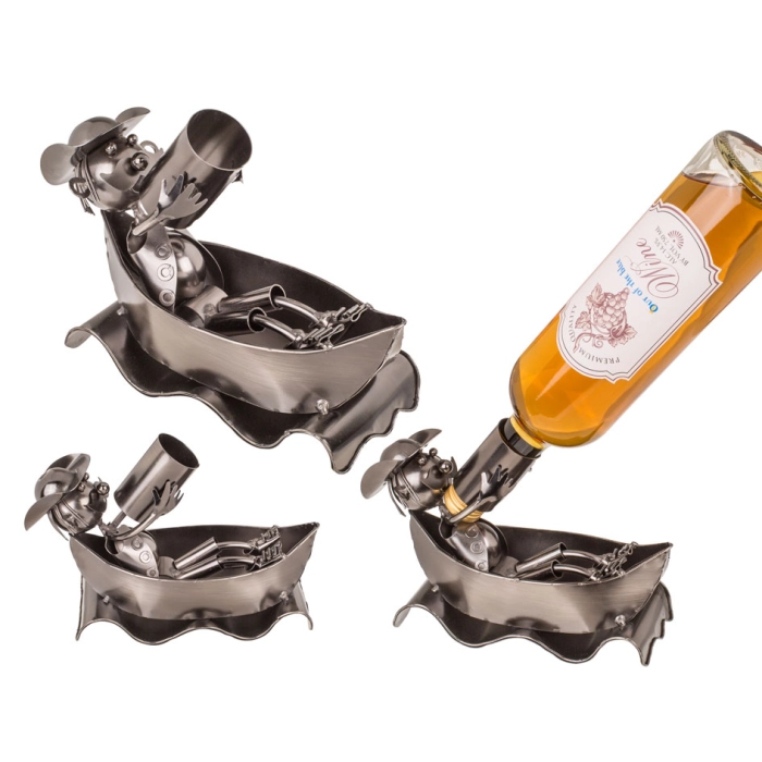 Metalowy stojak na butelkę wina – Wino w kąpieli