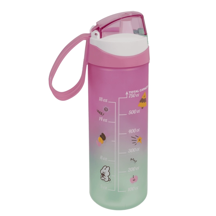 Butelka z Motywacyjną Podziałką 750 ml – Pastelowy Design | Kemis.pl