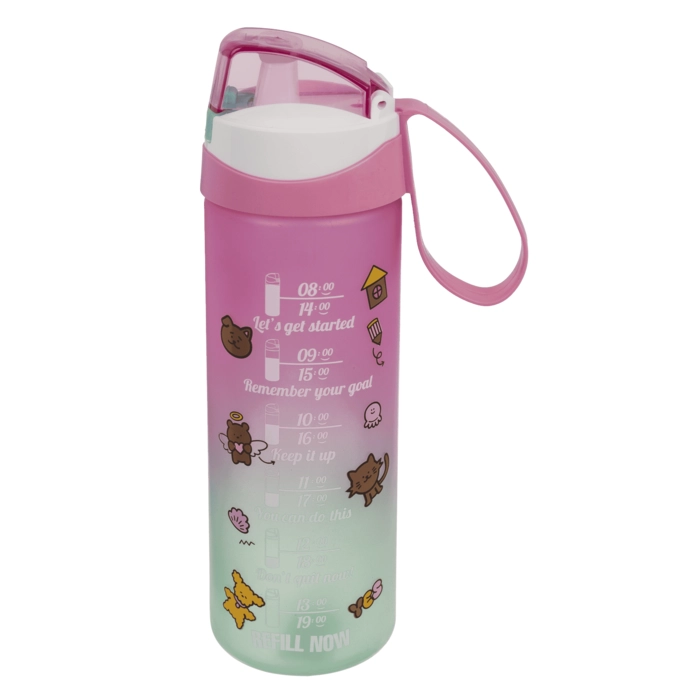 Butelka z Motywacyjną Podziałką 750 ml – Pastelowy Design | Kemis.pl