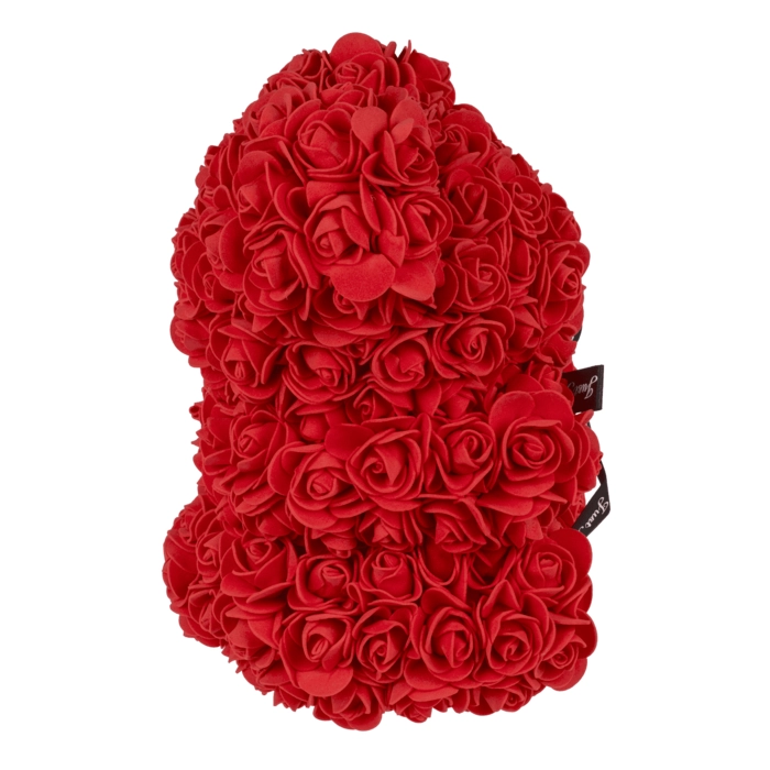 Miś z róż 25 cm w eleganckim pudełku – romantyczny prezent