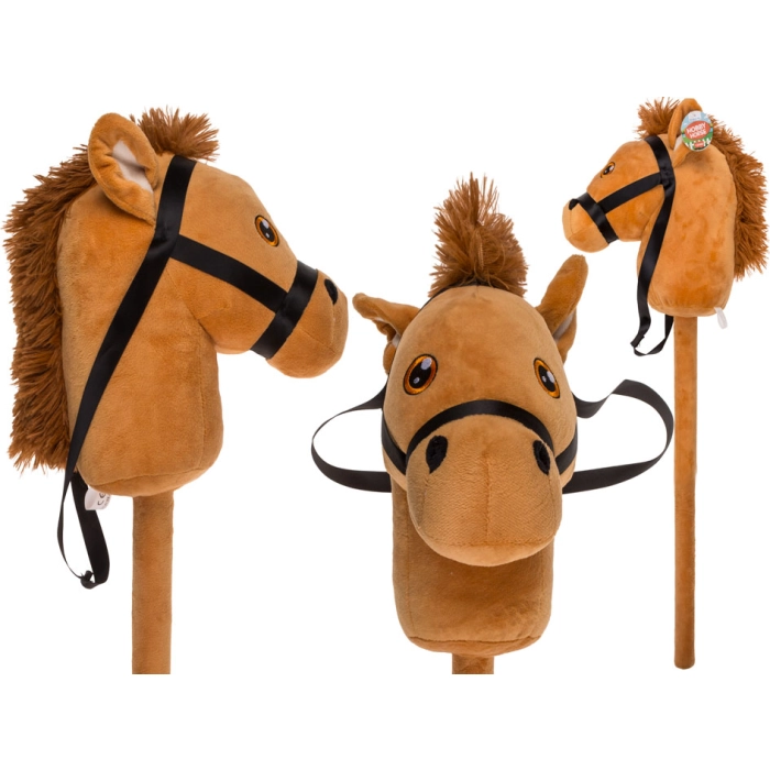 Hobby Horse Brązowy Koń 75 cm – Klasyczna Zabawa dla Małych Jeźdźców