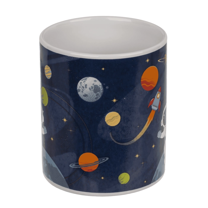 Kubek kosmiczny 320 ml – rakieta i astronauta w galaktyce | Hurtownia gadżetów