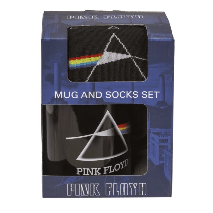 Zestaw prezentowy Pink Floyd – kubek i skarpetki | Hurtownia gadżetów muzycznych