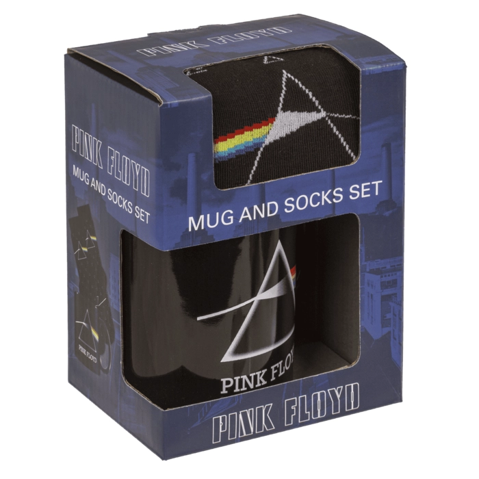Zestaw prezentowy Pink Floyd – kubek i skarpetki | Hurtownia gadżetów muzycznych