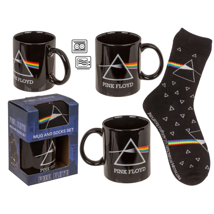 Zestaw prezentowy Pink Floyd – kubek i skarpetki | Hurtownia gadżetów muzycznych