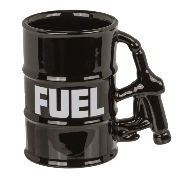 Kubek FUEL – ceramiczny kubek w kształcie beczki z pistoletem | Hurtownia prezentów i gadżetów