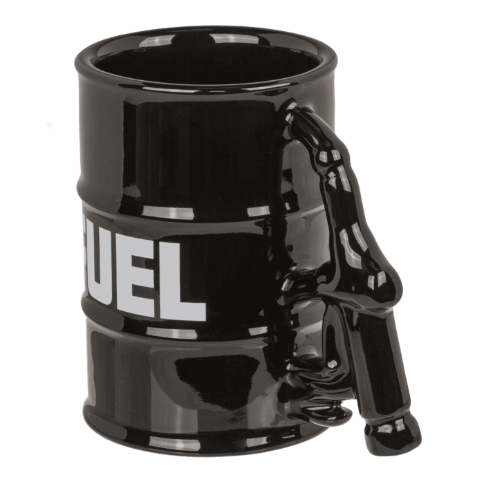 Kubek FUEL – ceramiczny kubek w kształcie beczki z pistoletem | Hurtownia prezentów i gadżetów