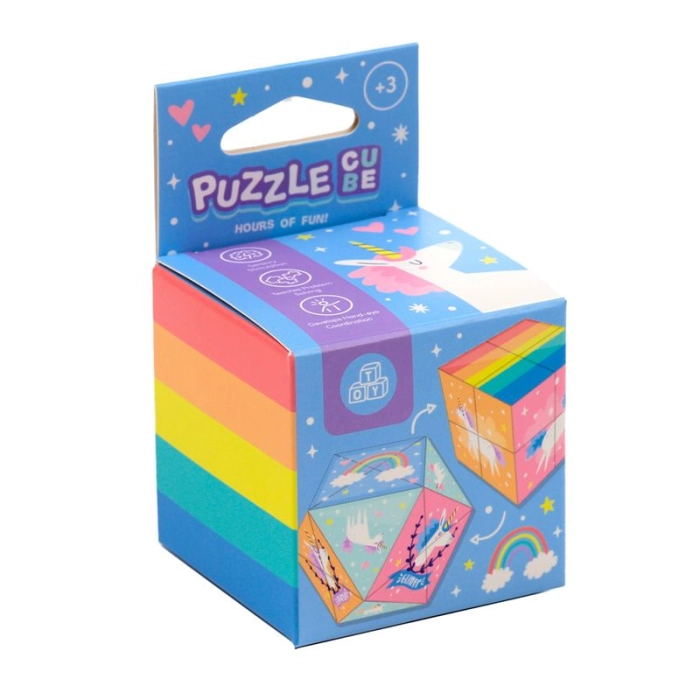 Puzzle w Kształcie Kostki – Magiczna Kostka Dla Miłośników Jednorożców