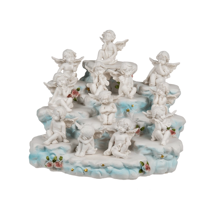 Figurka Aniołka na Chmurce – Delikatna Dekoracja Symboliczna | Hurtownia Prezentów Kemis.pl