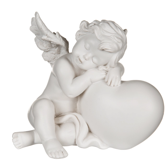 Śpiący Aniołek z Sercem – Symbol Spokoju, Miłości i Opieki