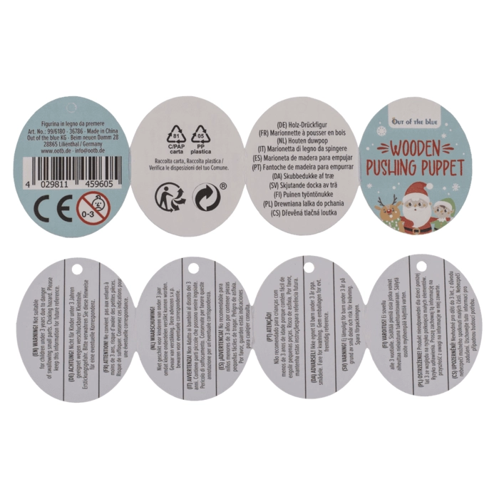 Drewniana Figurynka Świąteczna – Mikołaj, Bałwanek i Choinka | Hurtownia Kemis.pl